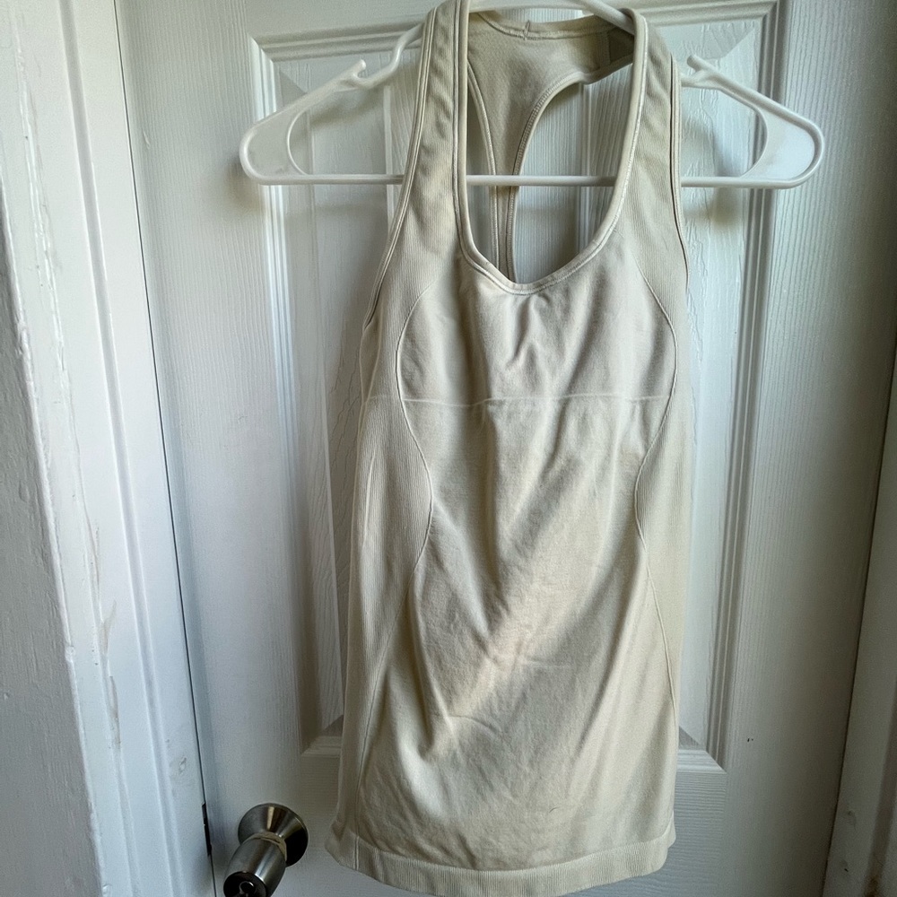 CREAM LULULEMON TANK